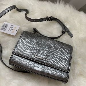 NWT Michael Kors Grey Silver Snakeskin Bag